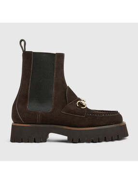Gucci Horsebit Suede Ankle Boots(PLEASE REQUEST YOUR SIZE BEFORE PURCHASING)